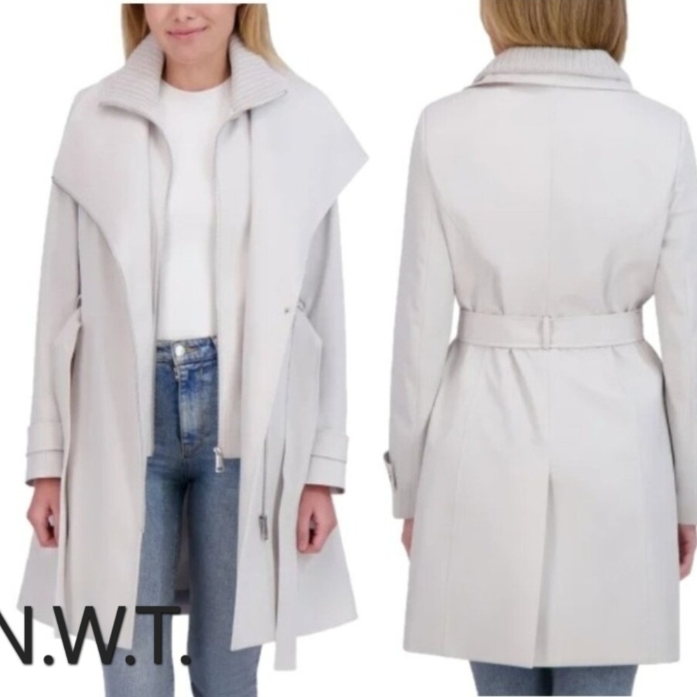 Halston Heritage Gray Trench Coat